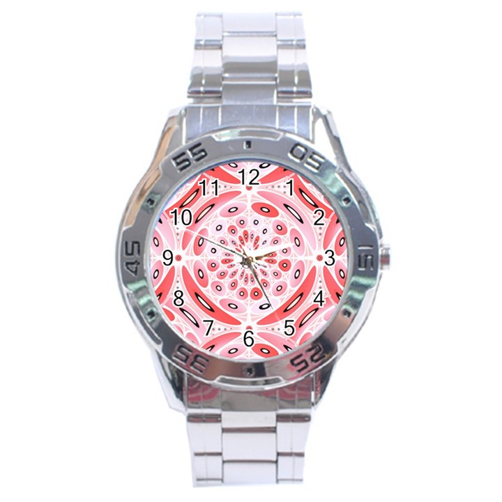 Geometric Harmony Stainless Steel Analogue Watch