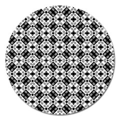 Geometric Modern Baroque Pattern Magnet 5  (round) by dflcprints