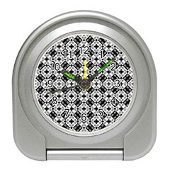 Geometric Modern Baroque Pattern Travel Alarm Clocks by dflcprints