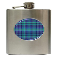 Plaid Design Hip Flask (6 Oz) by Valentinaart