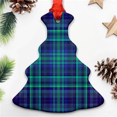 Plaid Design Christmas Tree Ornament (two Sides) by Valentinaart