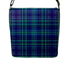 Plaid Design Flap Messenger Bag (l)  by Valentinaart