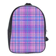 Plaid Design School Bags (xl)  by Valentinaart