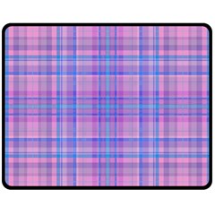 Plaid Design Double Sided Fleece Blanket (medium)  by Valentinaart