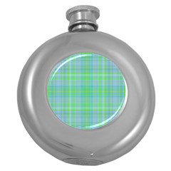 Plaid Design Round Hip Flask (5 Oz) by Valentinaart