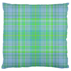 Plaid Design Large Cushion Case (two Sides) by Valentinaart