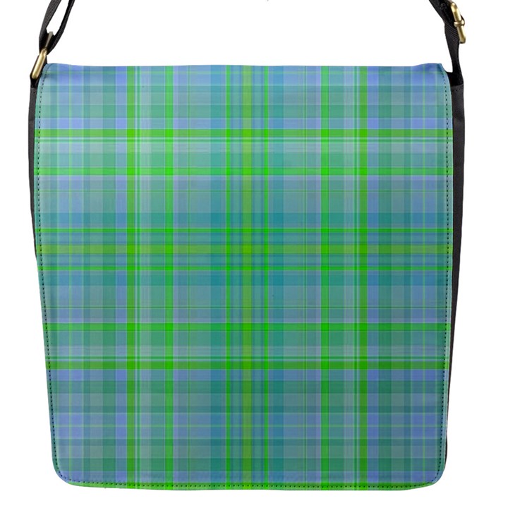 Plaid design Flap Messenger Bag (S)