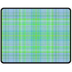 Plaid Design Double Sided Fleece Blanket (medium)  by Valentinaart