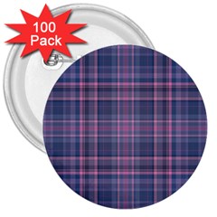 Plaid Design 3  Buttons (100 Pack)  by Valentinaart