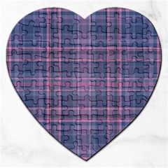 Plaid Design Jigsaw Puzzle (heart)