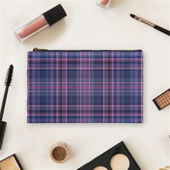 Plaid Design Cosmetic Bag (medium)  by Valentinaart