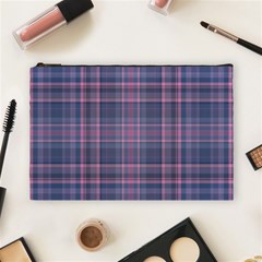 Plaid Design Cosmetic Bag (large)  by Valentinaart