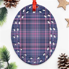 Plaid Design Ornament (oval Filigree)