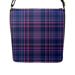 Plaid Design Flap Messenger Bag (l)  by Valentinaart