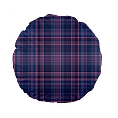 Plaid Design Standard 15  Premium Flano Round Cushions by Valentinaart