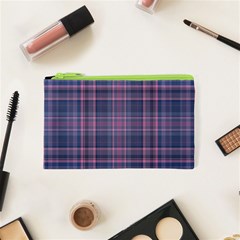 Plaid Design Cosmetic Bag (xs) by Valentinaart