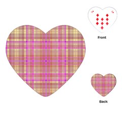 Plaid Design Playing Cards (heart)  by Valentinaart