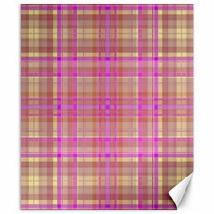 Plaid Design Canvas 8  X 10  by Valentinaart