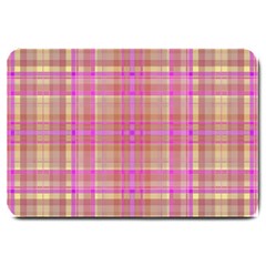 Plaid Design Large Doormat  by Valentinaart