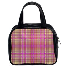 Plaid Design Classic Handbags (2 Sides) by Valentinaart