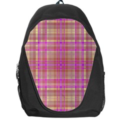 Plaid Design Backpack Bag by Valentinaart