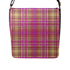 Plaid Design Flap Messenger Bag (l)  by Valentinaart