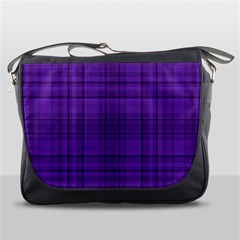 Plaid Design Messenger Bags by Valentinaart