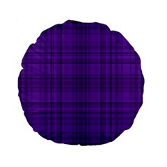 Plaid Design Standard 15  Premium Flano Round Cushions by Valentinaart