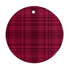 Plaid Design Round Ornament (two Sides) by Valentinaart