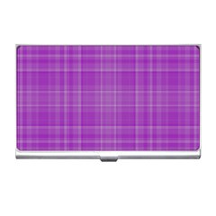 Plaid Design Business Card Holders by Valentinaart