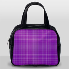 Plaid Design Classic Handbags (one Side) by Valentinaart