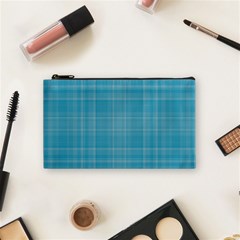 Plaid Design Cosmetic Bag (small)  by Valentinaart