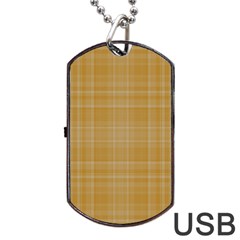 Plaid Design Dog Tag Usb Flash (two Sides) by Valentinaart