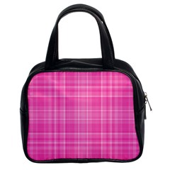 Plaid Design Classic Handbags (2 Sides) by Valentinaart