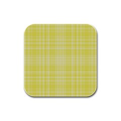 Plaid Design Rubber Square Coaster (4 Pack)  by Valentinaart