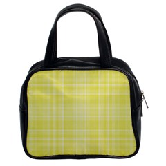 Plaid Design Classic Handbags (2 Sides) by Valentinaart