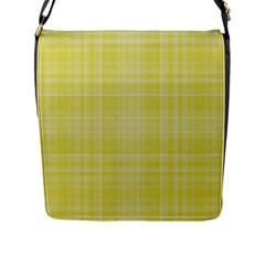 Plaid Design Flap Messenger Bag (l)  by Valentinaart