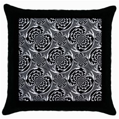 Metallic Mesh Pattern Throw Pillow Case (black) by linceazul