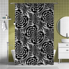 Metallic Mesh Pattern Shower Curtain 48  X 72  (small)  by linceazul