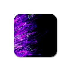 Fire Rubber Square Coaster (4 Pack)  by Valentinaart