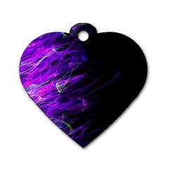 Fire Dog Tag Heart (two Sides) by Valentinaart