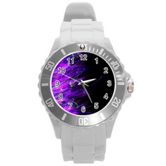 Fire Round Plastic Sport Watch (l) by Valentinaart