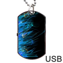 Fire Dog Tag Usb Flash (two Sides) by Valentinaart