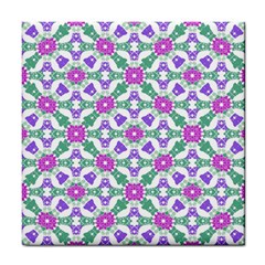 Multicolor Ornate Check Tile Coasters by dflcprints