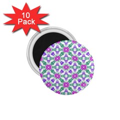 Multicolor Ornate Check 1 75  Magnets (10 Pack)  by dflcprints