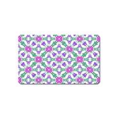 Multicolor Ornate Check Magnet (name Card) by dflcprints