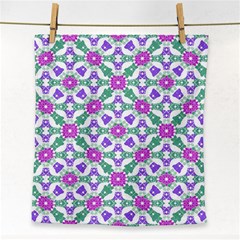 Multicolor Ornate Check Face Towel by dflcprints