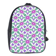 Multicolor Ornate Check School Bags(large)  by dflcprints