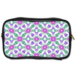 Multicolor Ornate Check Toiletries Bags 2-side by dflcprints