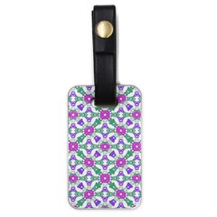 Multicolor Ornate Check Luggage Tags (one Side)  by dflcprints